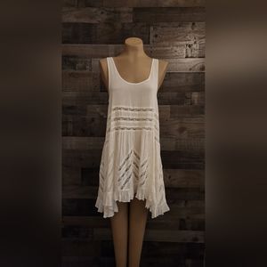 Free People Tank Dress | Tiered Lace and Polka dot Dress or Swim Coverup